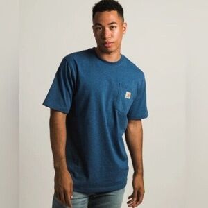 Carhartt Loose Fit Pocket T-Shirt - Blue Heather, Size Medium